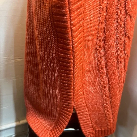 CAbi Women's Cable Knit Sweater - Rust - Picture 5 of 9